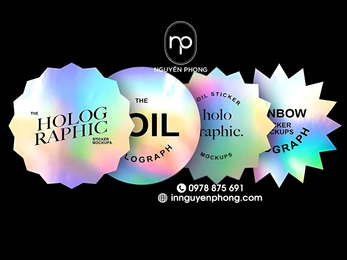 Mẫu tem 7 màu nhiều hình dạng